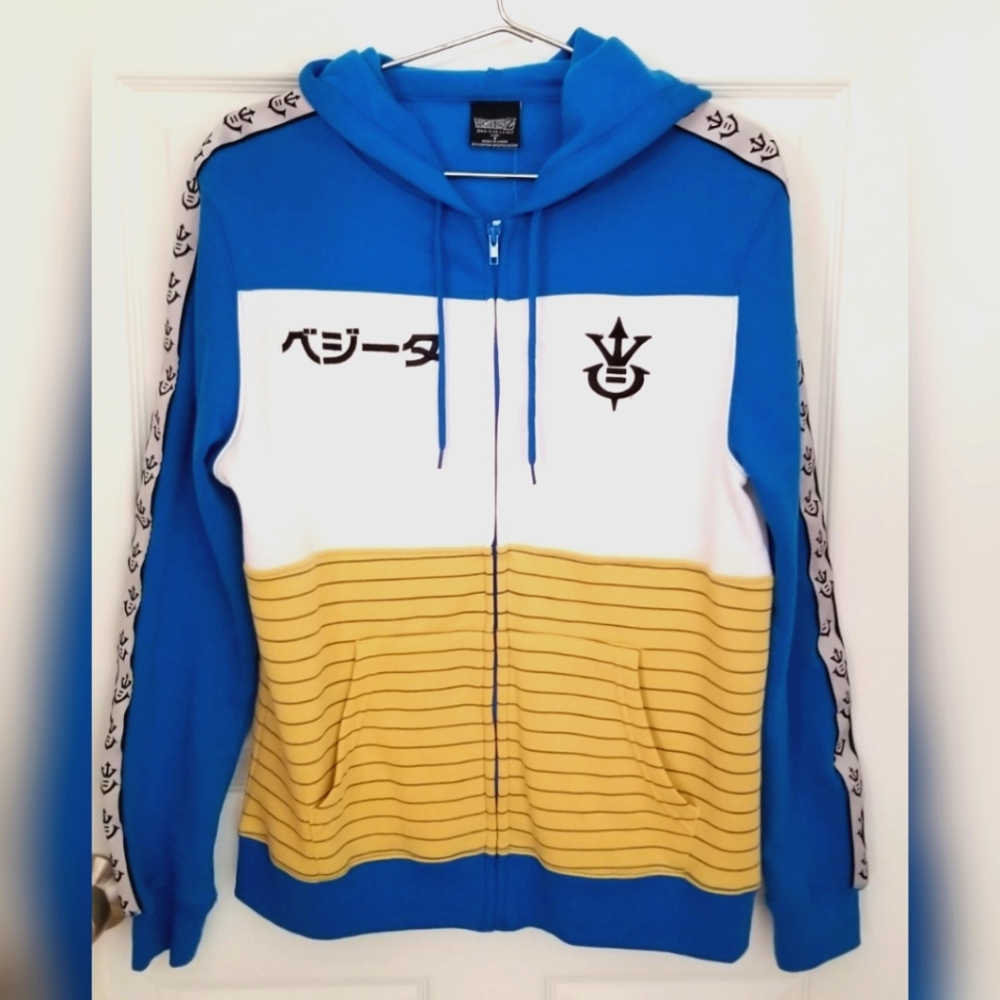 Dragonball Z Vegeta Armor Zip Hoodie Mens Size Small